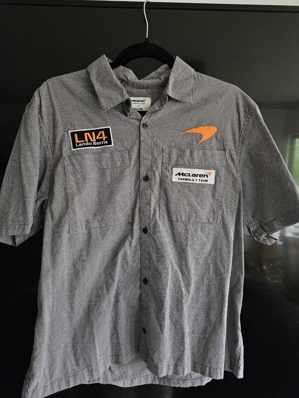 Men's McLaren button up short sleeve shirt